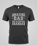 Amazing Dad & Awesome Grandad Logo T-Shirt, Fathers Day Gift
