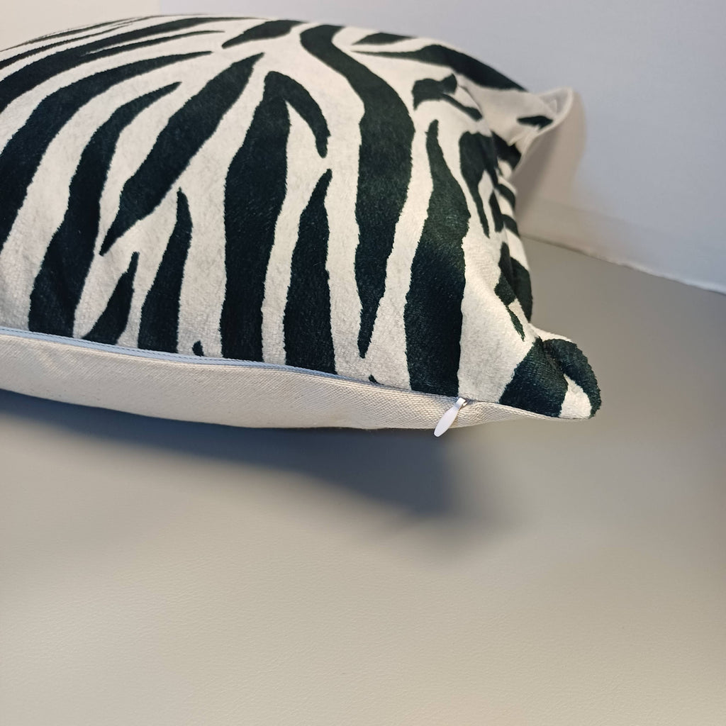 Zebra cushion luxury printed velvet cushion cover 40x40cm