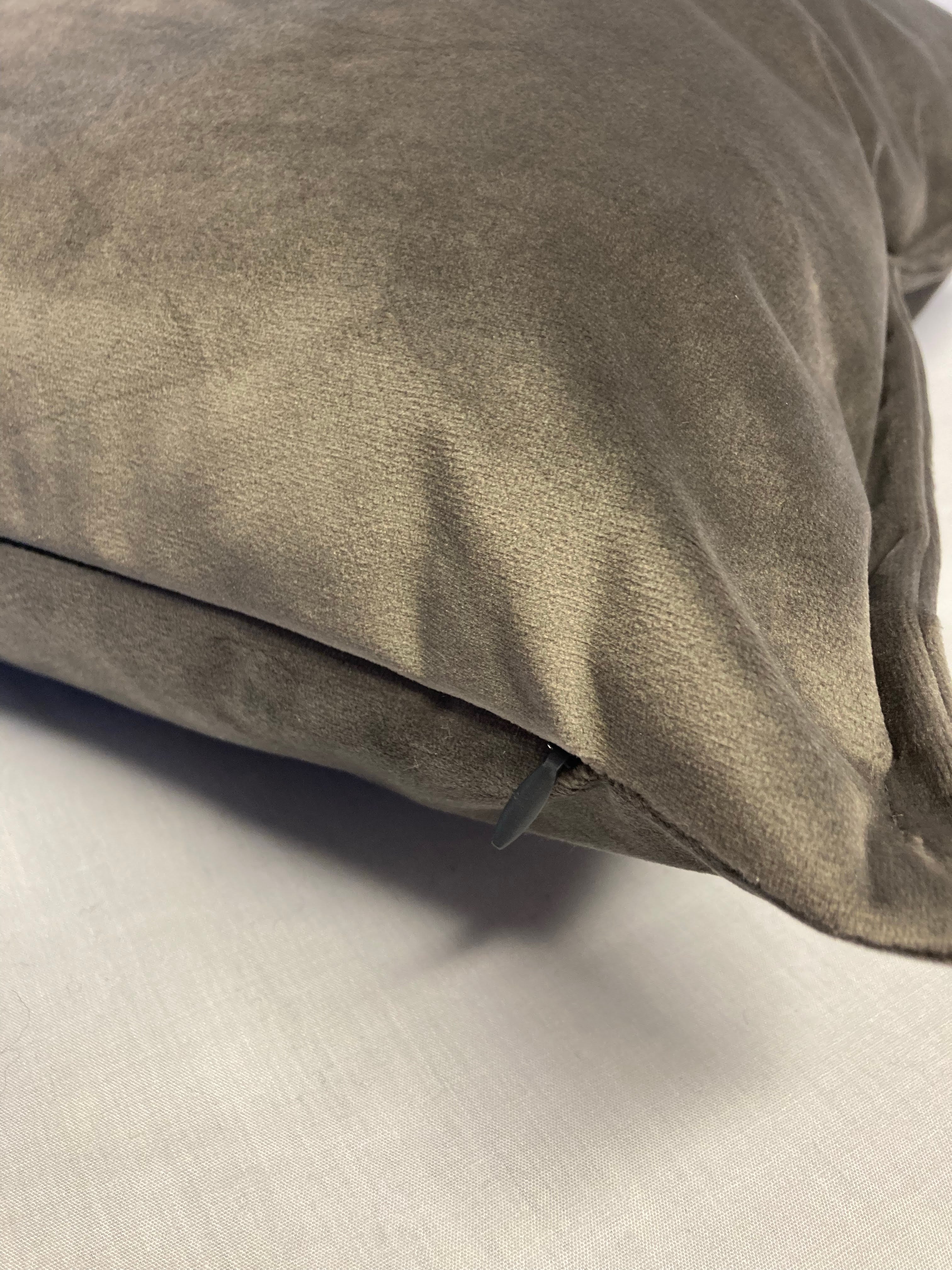 John Lewis Grey / Steel Luxury Velvet Cushion Cover 40x40cm