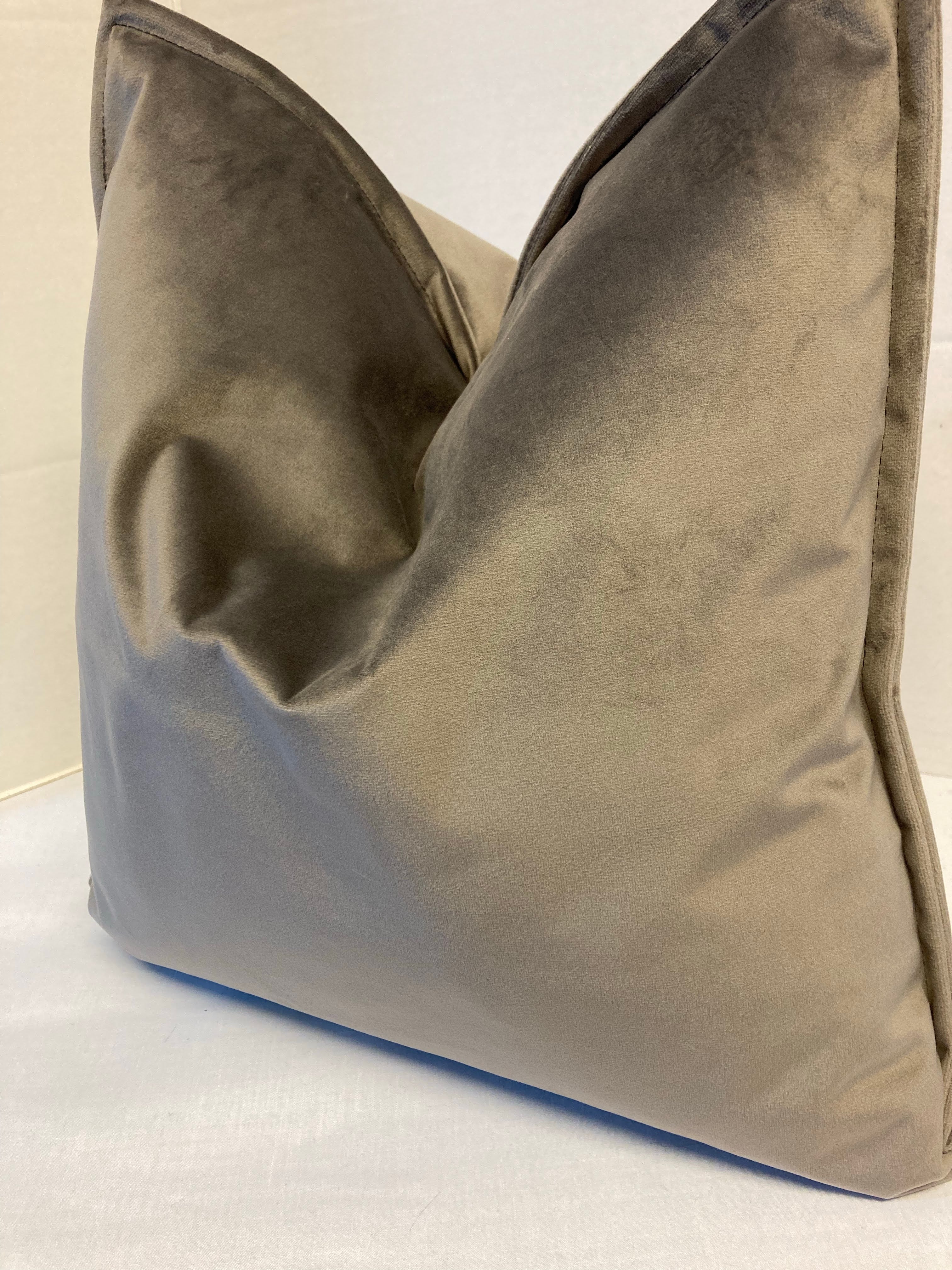 John Lewis Grey / Steel Luxury Velvet Cushion Cover 40x40cm
