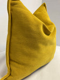 John Lewis Bright Yellow Luxury Velvet Cushion Cover 40x40cm