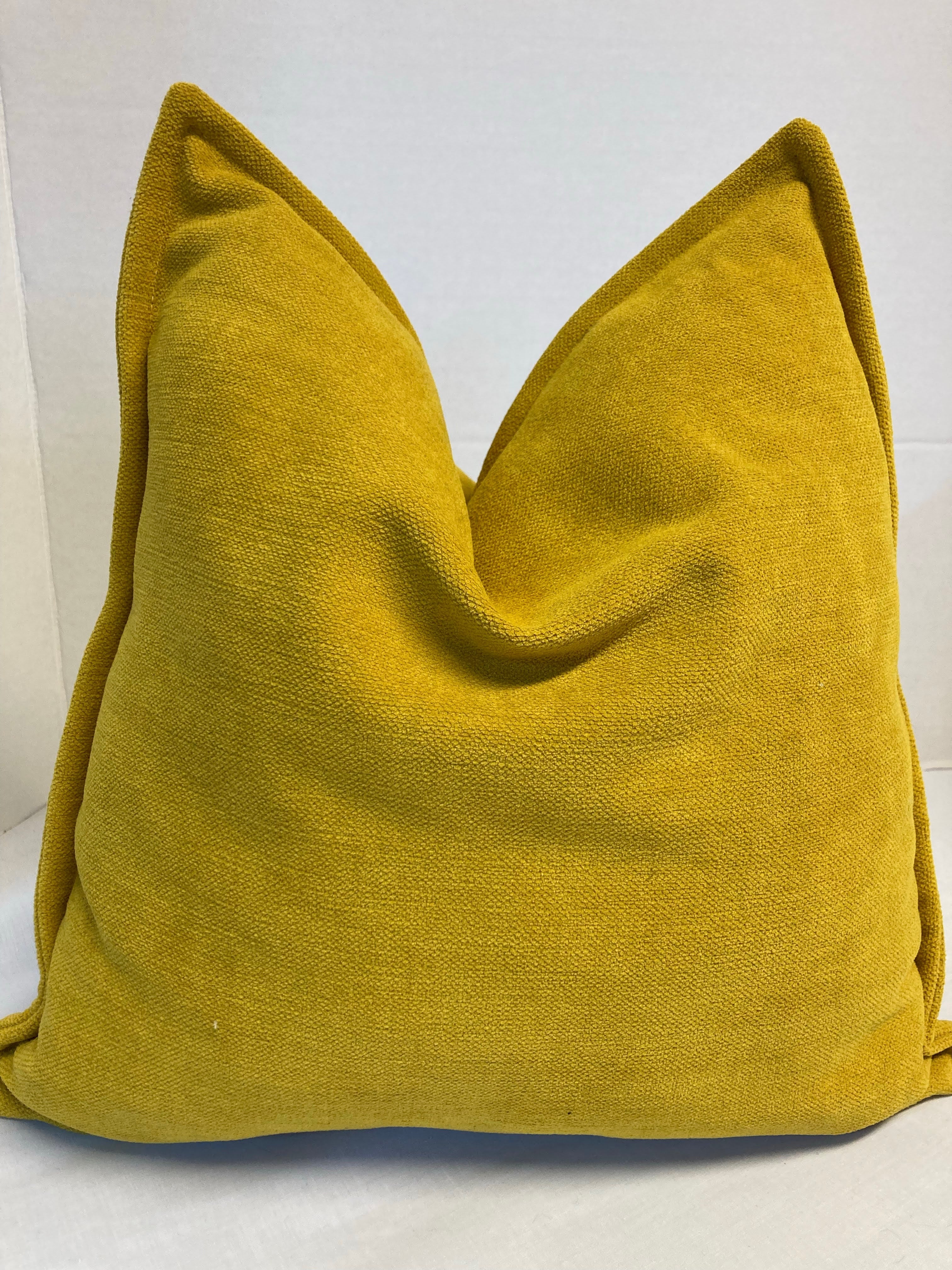 John Lewis Bright Yellow Luxury Velvet Cushion Cover 40x40cm