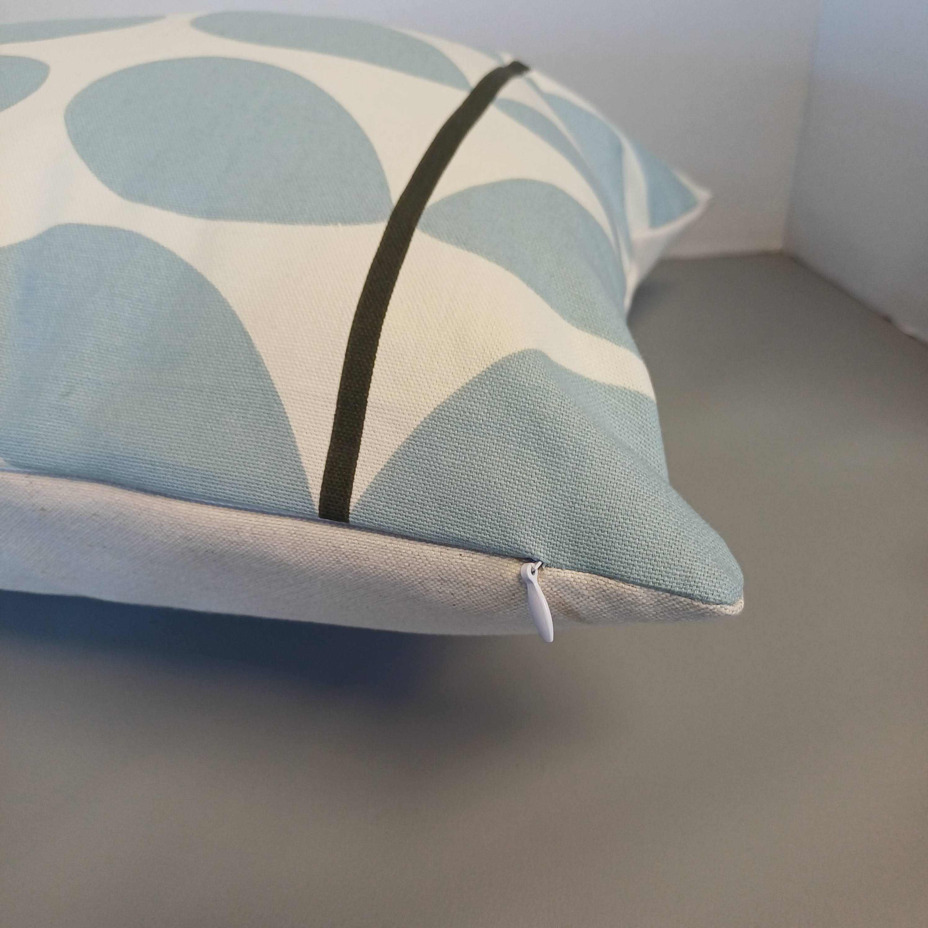 Baby Blue Large Stem Cushion Cover | 40x40cm