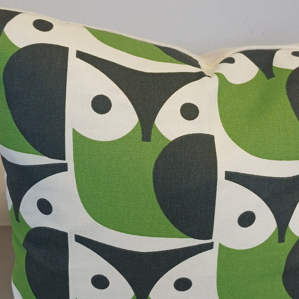 Handmade Orla Kiely designer Owl Print Cushion Cover 40cm x 40cm