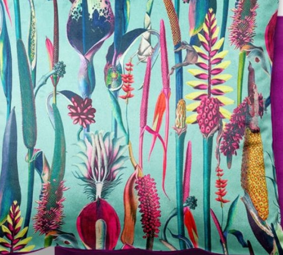 NEW IN | Botanical Lily Turquoise cushion cover