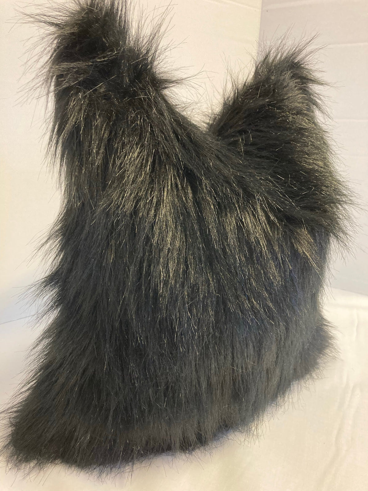 Black fur cushion - Cushions Galore