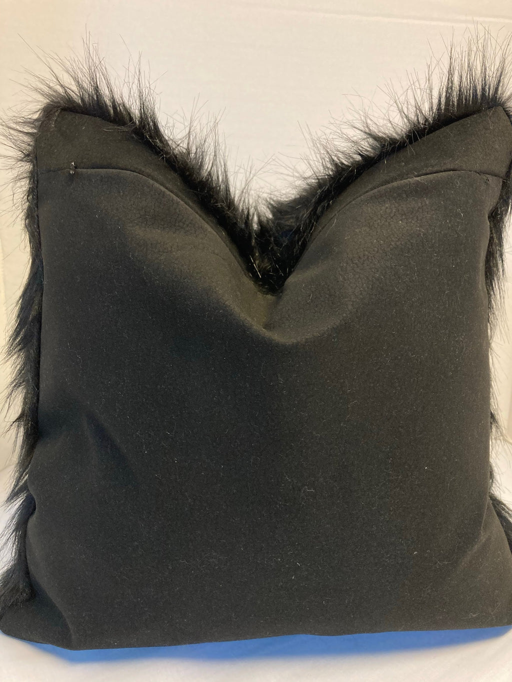Black fur cushion - Cushions Galore