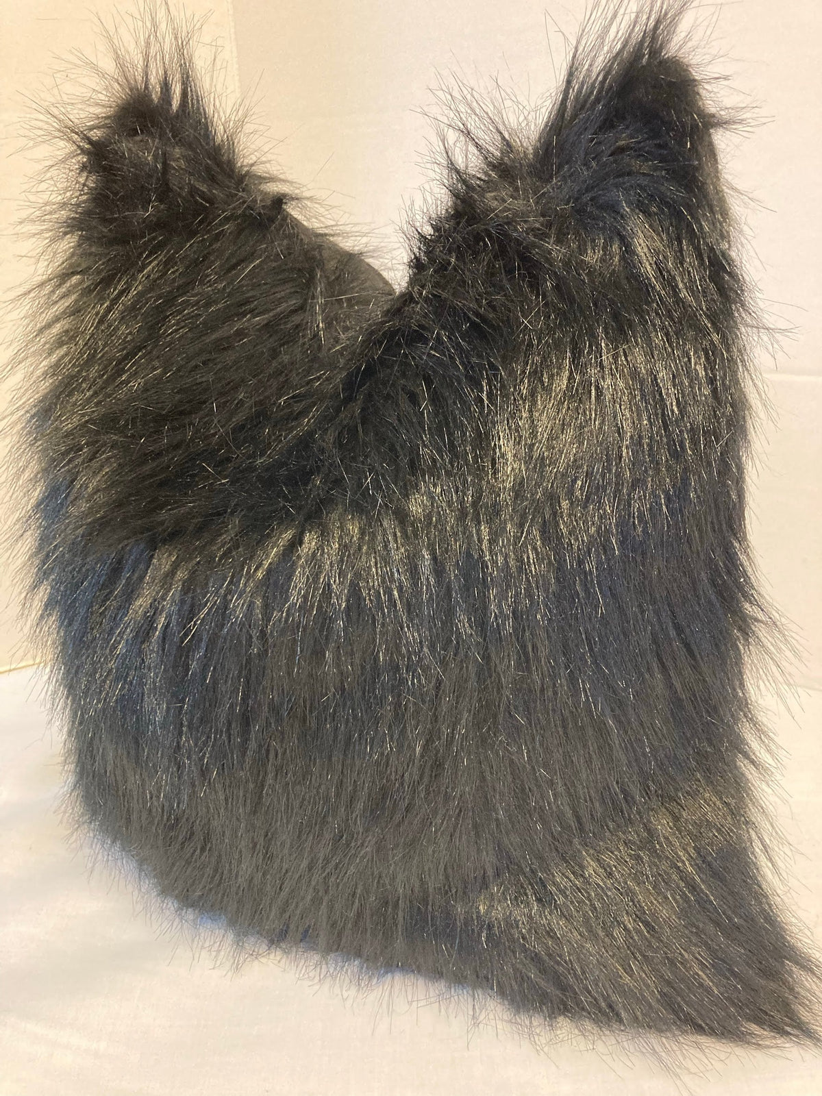 Black fur cushion - Cushions Galore