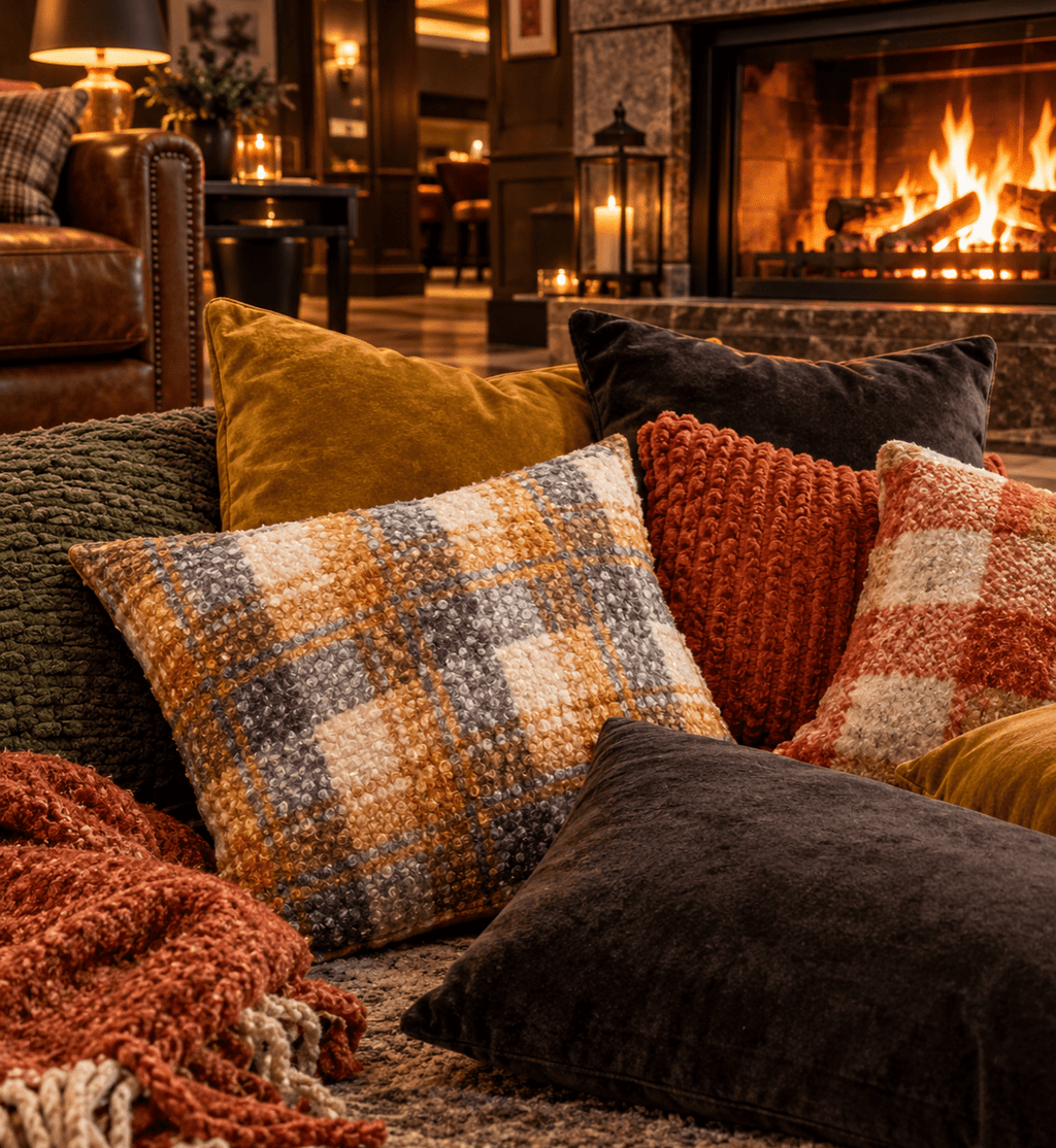 Burnt Orange Textured Chenille Ribbed Cushion Cover - Cushions Galore