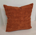 Burnt Orange Textured Chenille Ribbed Cushion Cover - Cushions Galore