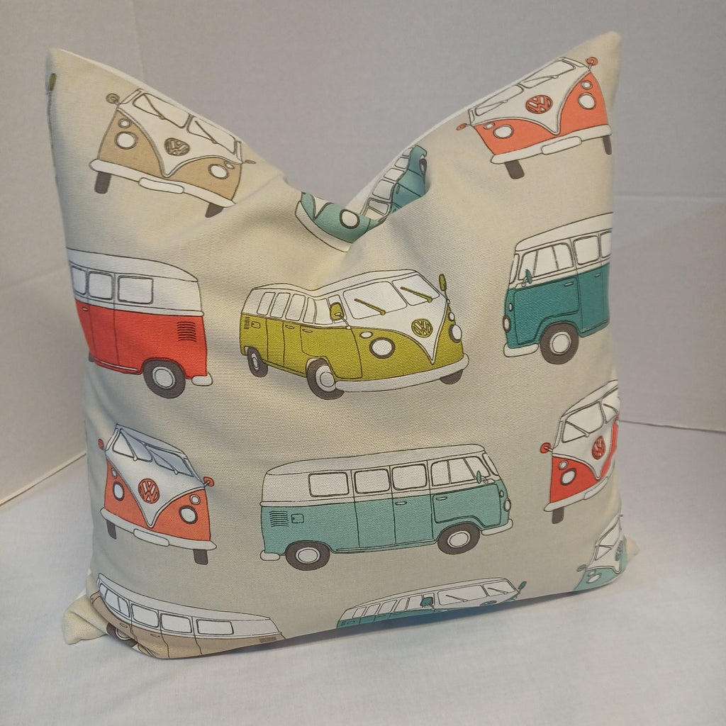 Official VW Camper Van Multi-Coloured Cushion Cover 40cm x 40cm