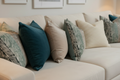 Close-up Cushions on Sofa
