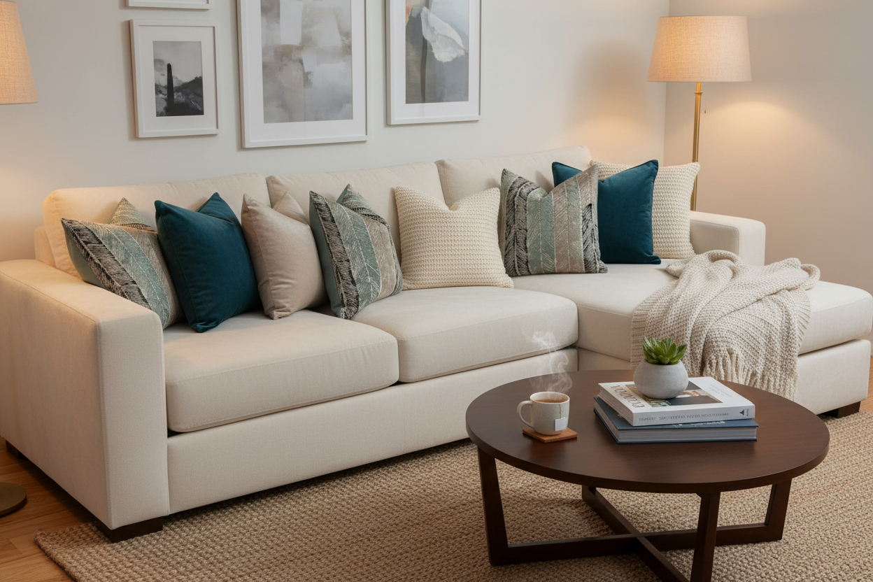 Cushion on Sofa in Lounge