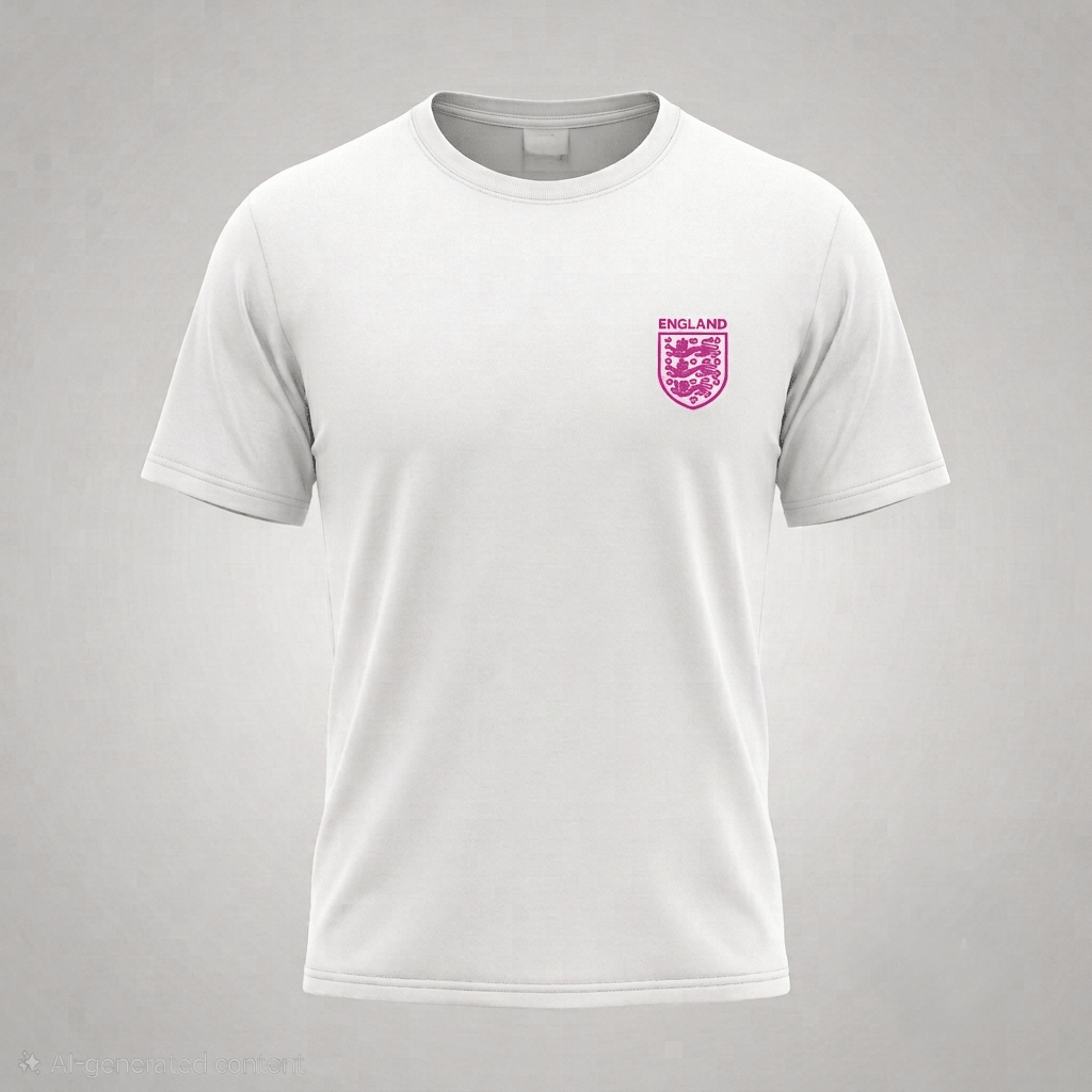 England pink 3 Lions Logo T-Shirt - Cushions Galore