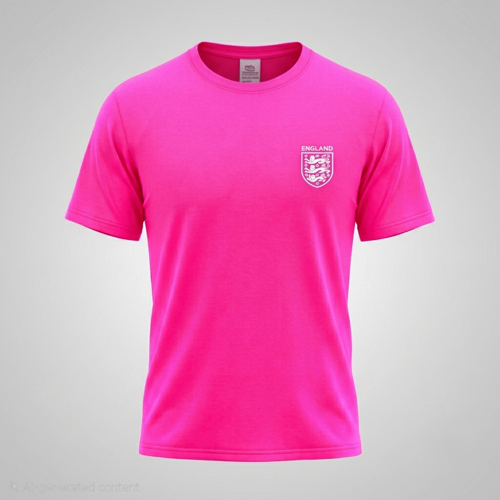 England pink 3 Lions Logo T-Shirt - Cushions Galore