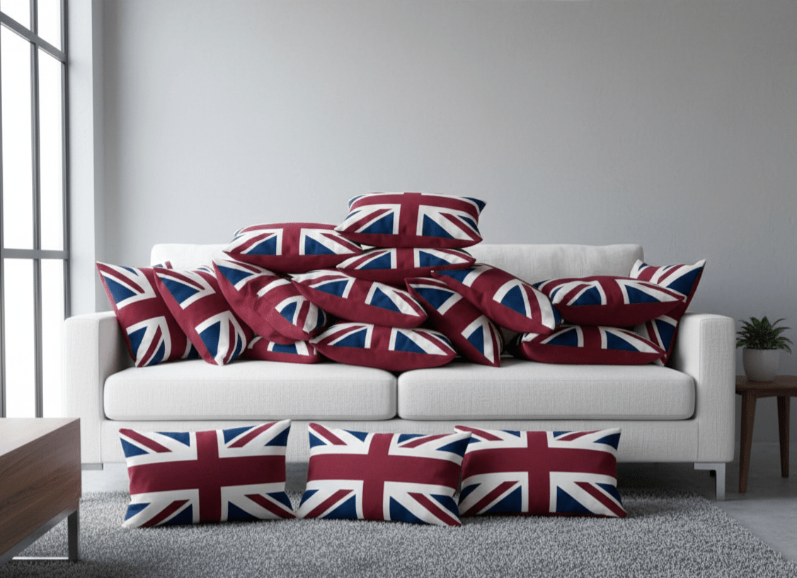 Handmade Union Jack Rectangular Cushion Cover 52cm x 32cm - Cushions Galore