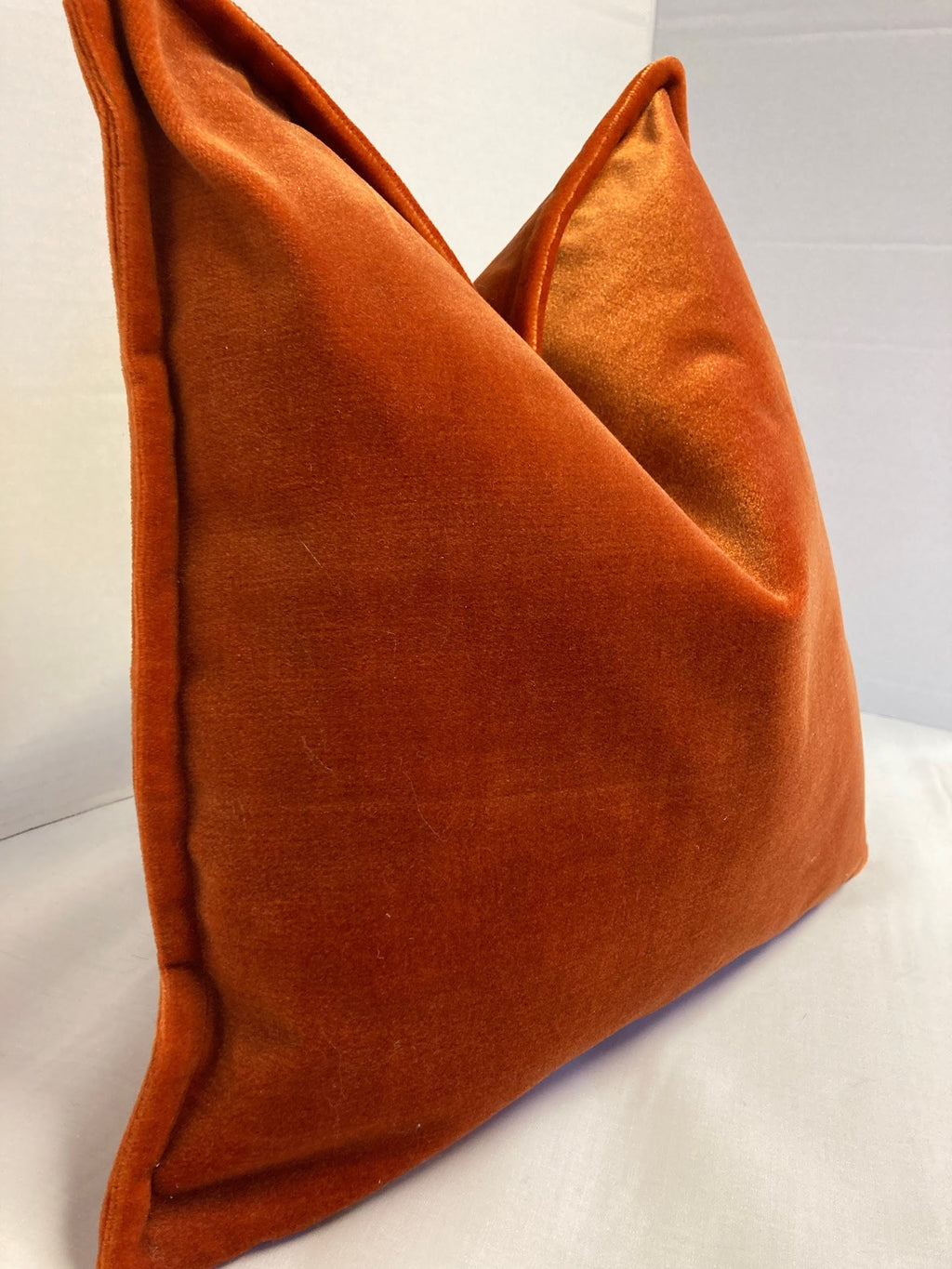 JOHN LEWIS burnt Orange/Tangerine velvet Statement cushion cover 40x40cm/ 45x45cm - Cushions Galore