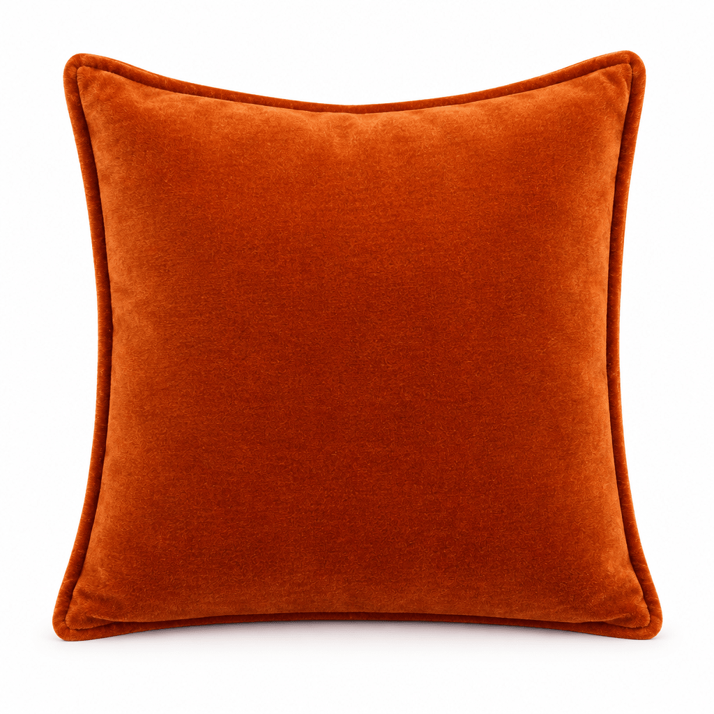 JOHN LEWIS burnt Orange/Tangerine velvet Statement cushion cover 40x40cm/ 45x45cm - Cushions Galore