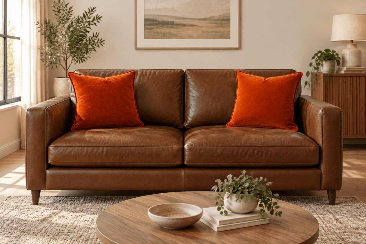 JOHN LEWIS burnt Orange/Tangerine velvet Statement cushion cover 40x40cm/ 45x45cm - Cushions Galore