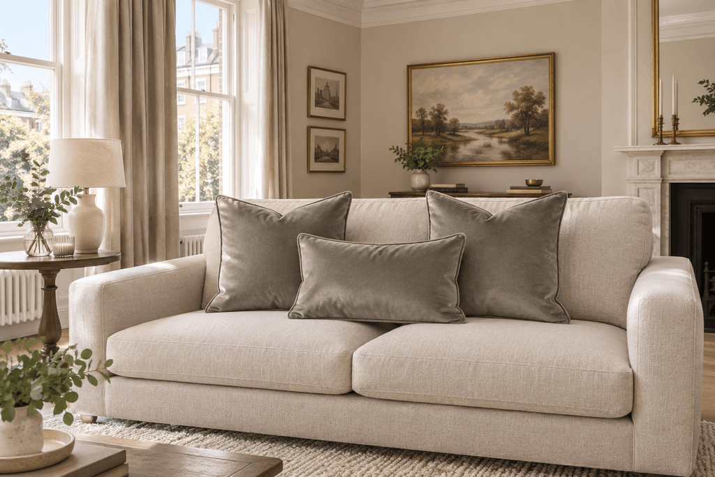 John Lewis Grey / Steel Luxury Velvet Cushion Cover 40x40cm - Cushions Galore