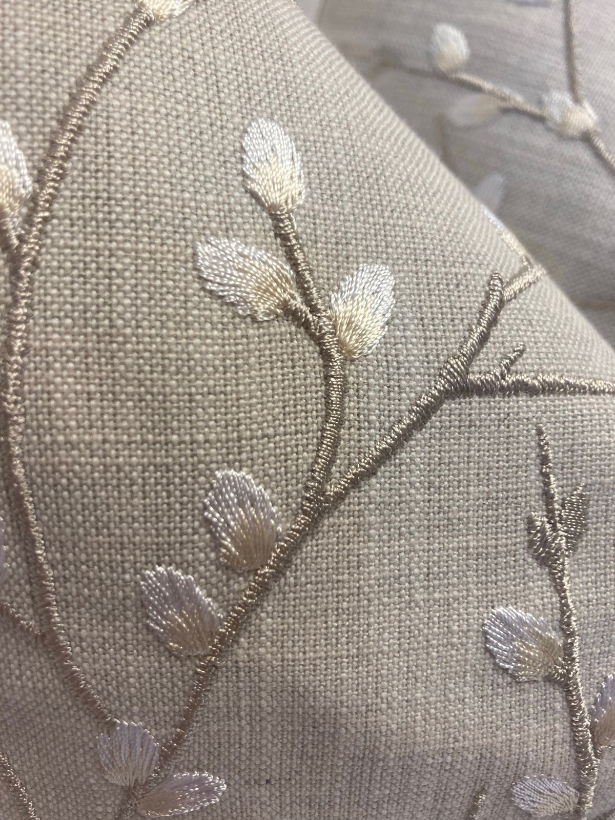 Laura Ashley Blossom Embroidered Cushion Cover 40cm Country Cottage Style - Cushions Galore