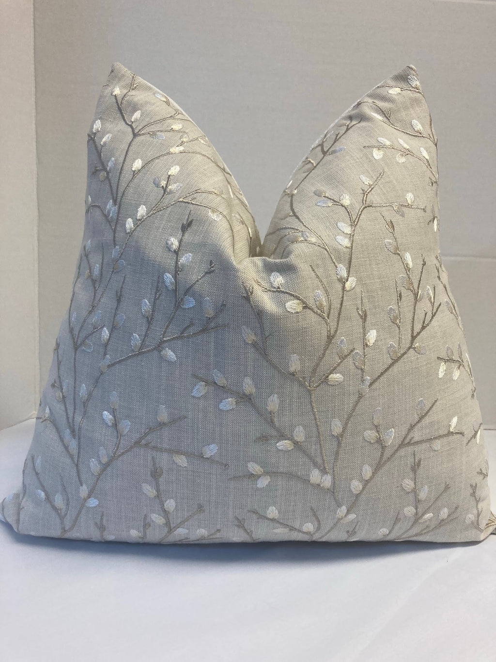 Laura Ashley Blossom Embroidered Cushion Cover 40cm Country Cottage Style - Cushions Galore