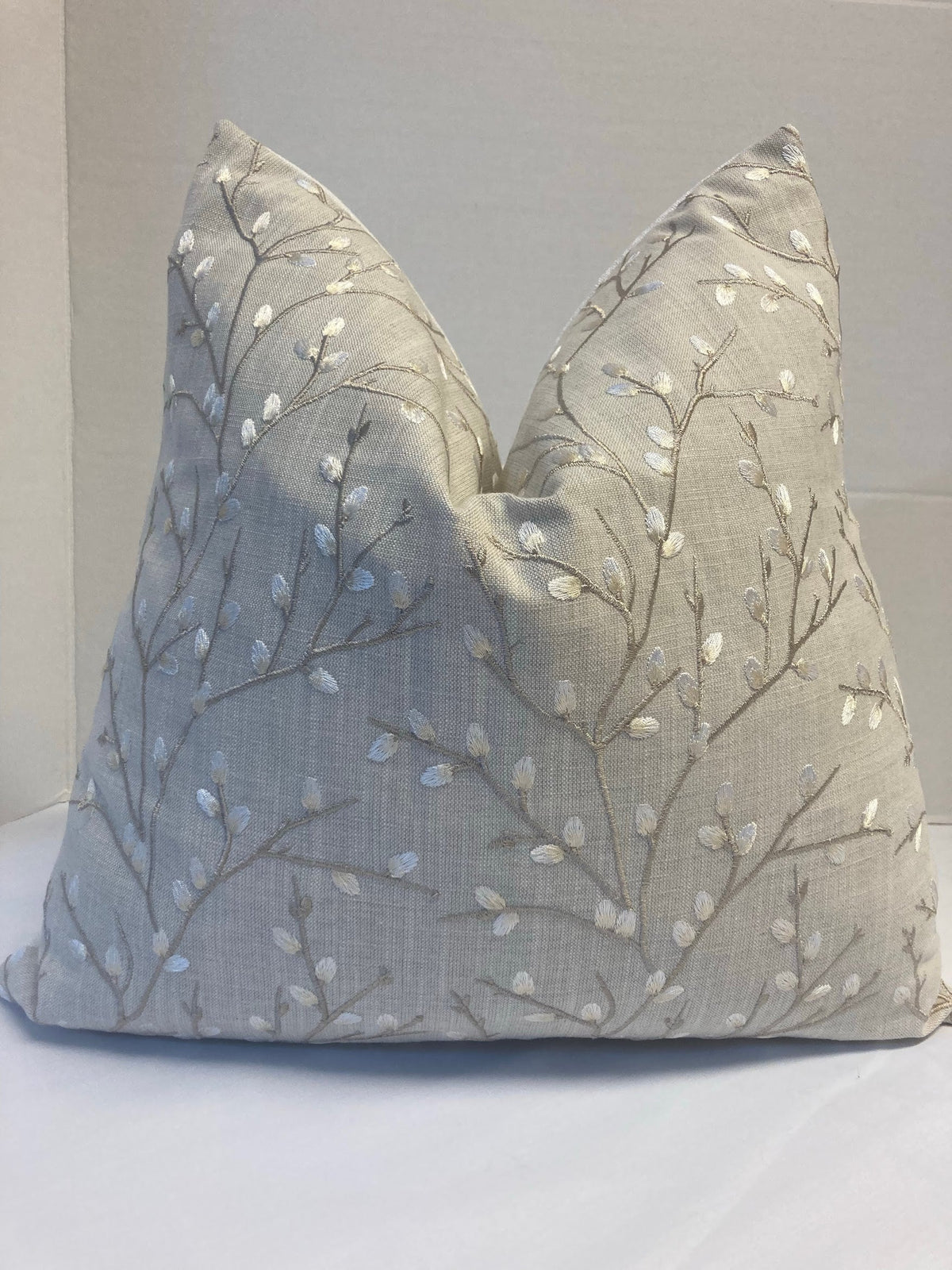 Laura Ashley Blossom Embroidered Cushion Cover 40cm Country Cottage Style - Cushions Galore