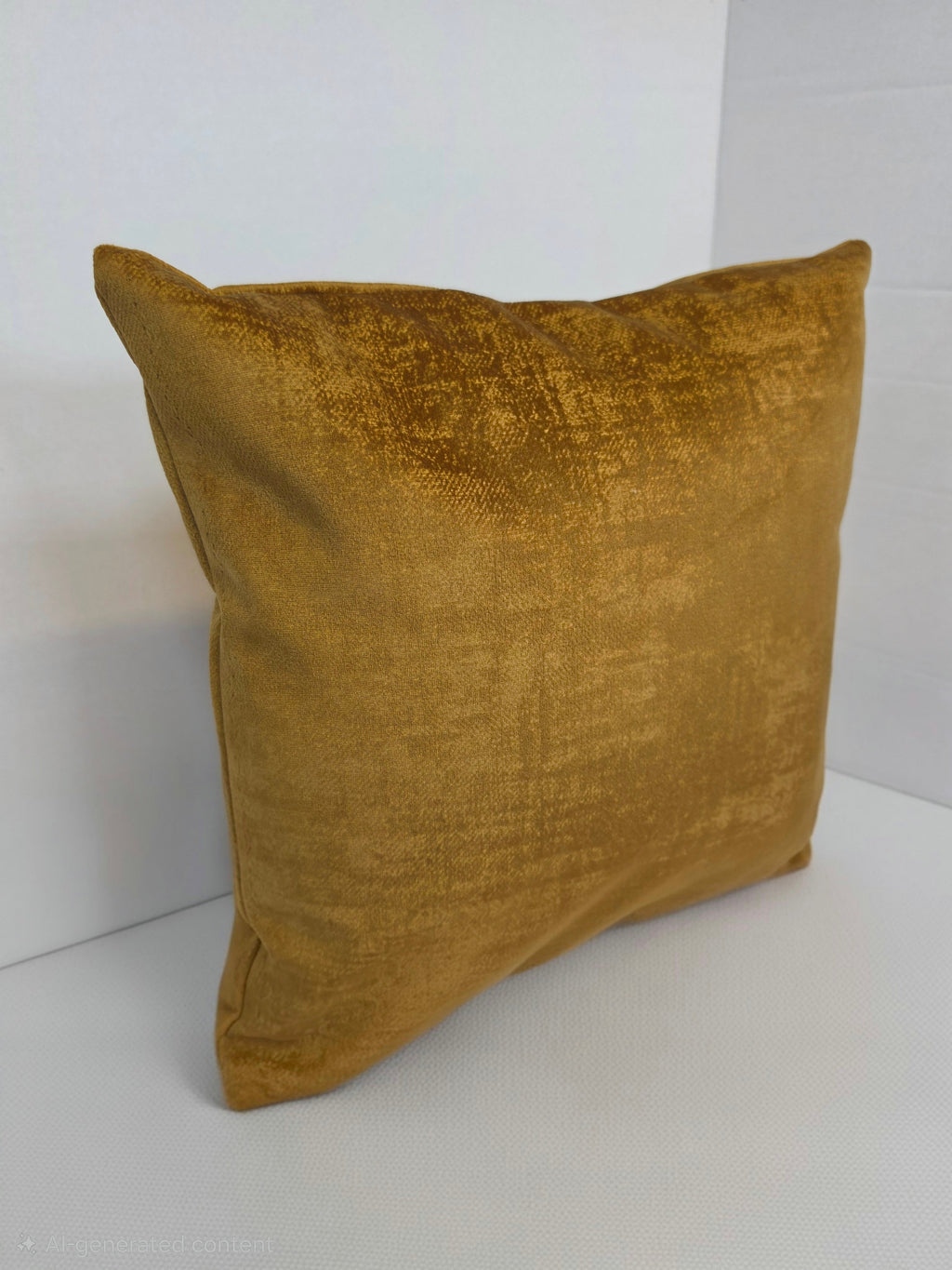 Luxury gold / Ochre Velvet Textured Cushion Cover 40cm x 40cm - Cushions Galore