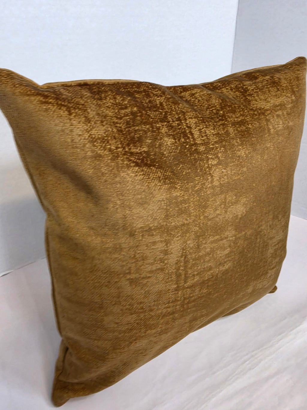 Luxury gold / Ochre Velvet Textured Cushion Cover 40cm x 40cm - Cushions Galore