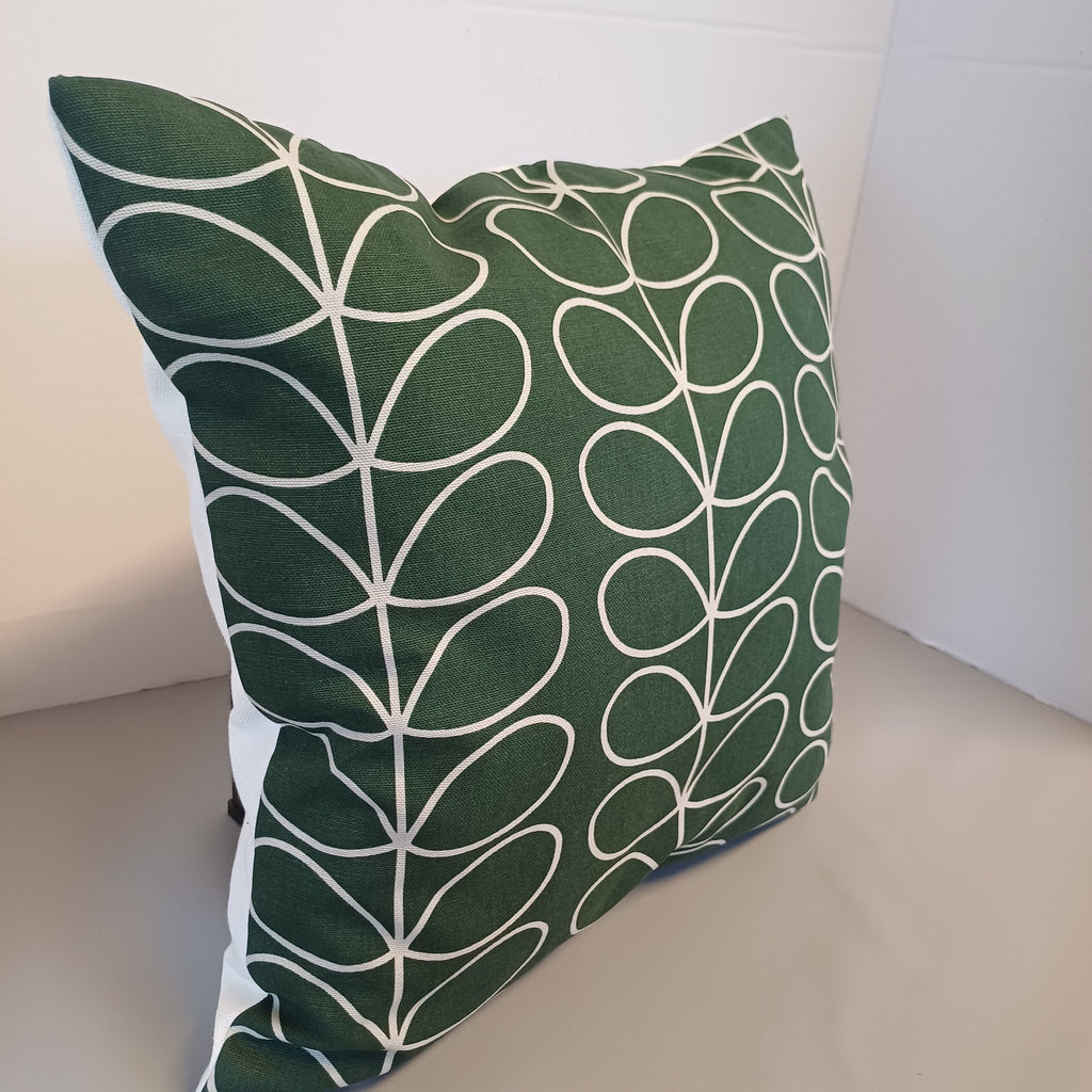 Orla Kiely Green Linier Stem 40cm x 40 cm designer cushion cover - Cushions Galore