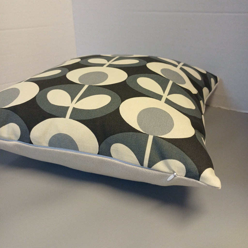 Orla Kiely large Stem Cushion cover 40x40 cm in Slate & Charcoal - Cushions Galore