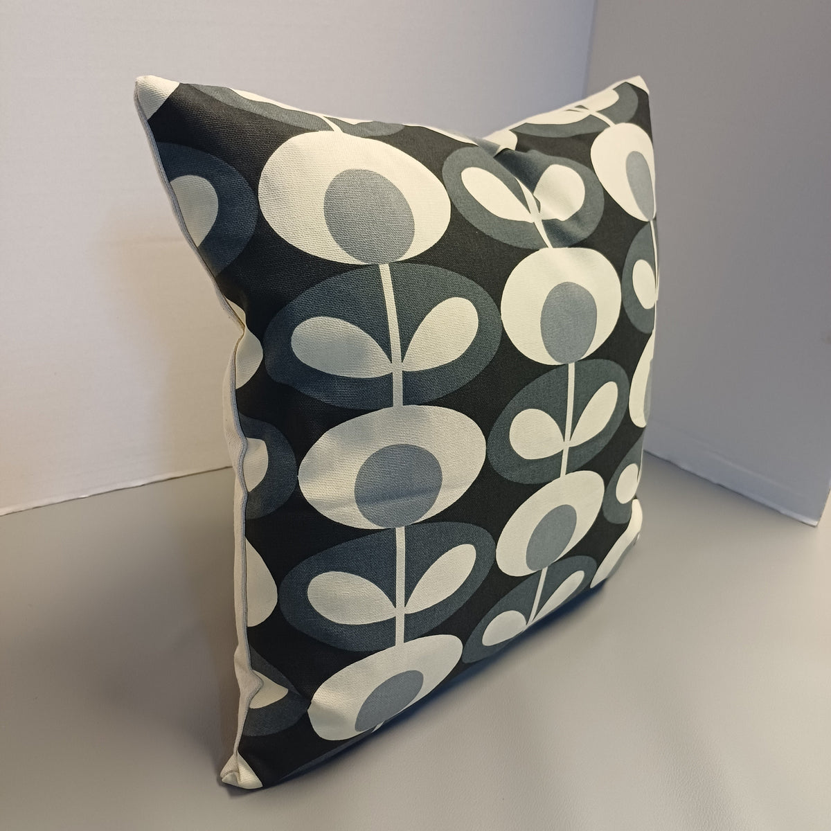Orla Kiely large Stem Cushion cover 40x40 cm in Slate & Charcoal - Cushions Galore