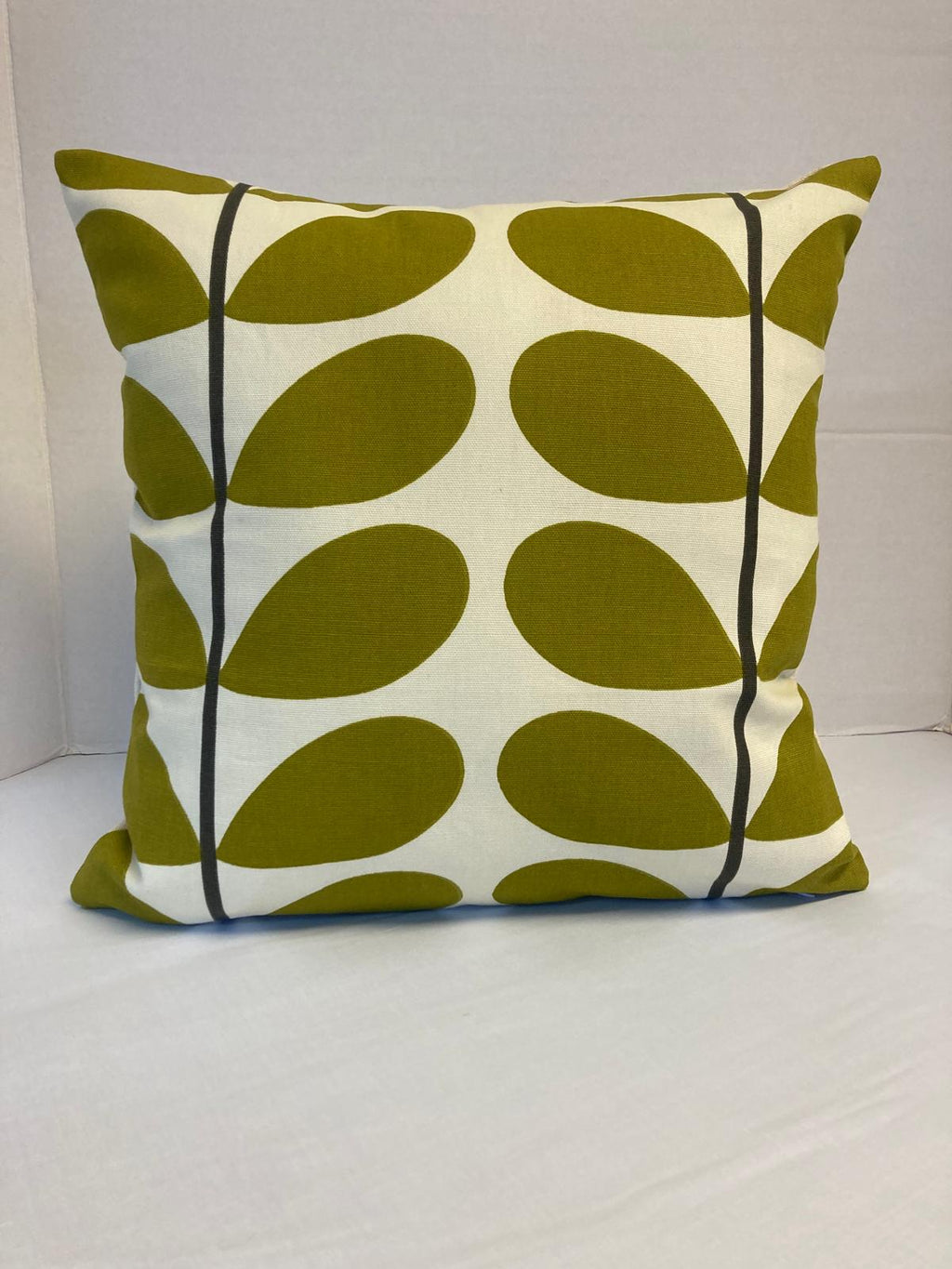 Orla Kiely Large Stem olive green/ moss cushion cover 40x40cm - Cushions Galore
