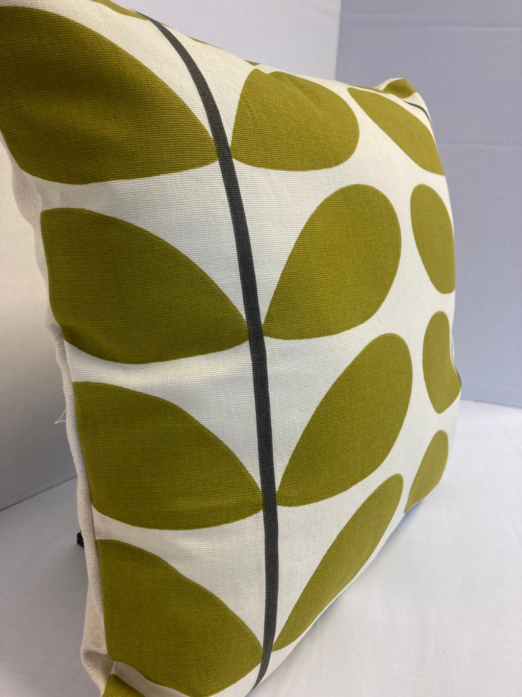 Orla Kiely Large Stem olive green/ moss cushion cover 40x40cm - Cushions Galore