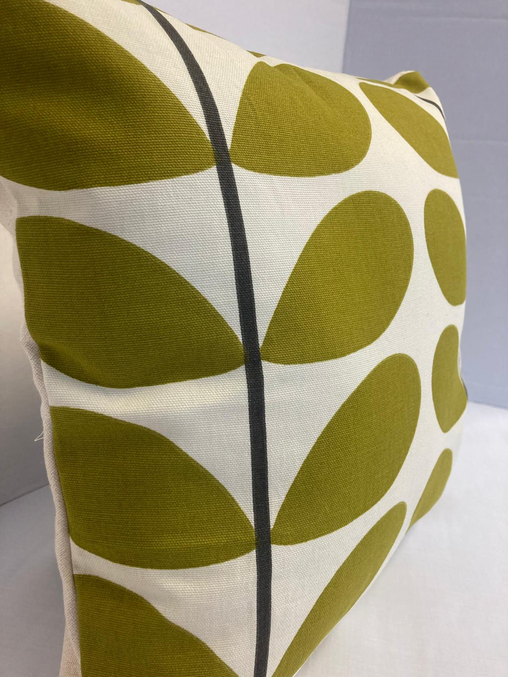 Orla Kiely Large Stem olive green/ moss cushion cover 40x40cm - Cushions Galore
