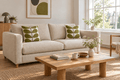 Orla Kiely Large Stem olive green/ moss cushion cover 40x40cm - Cushions Galore