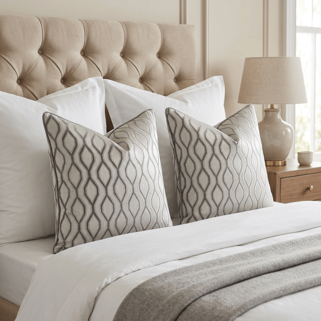 Prestigious textiles luxury silver diamond cushion covers - Cushions Galore