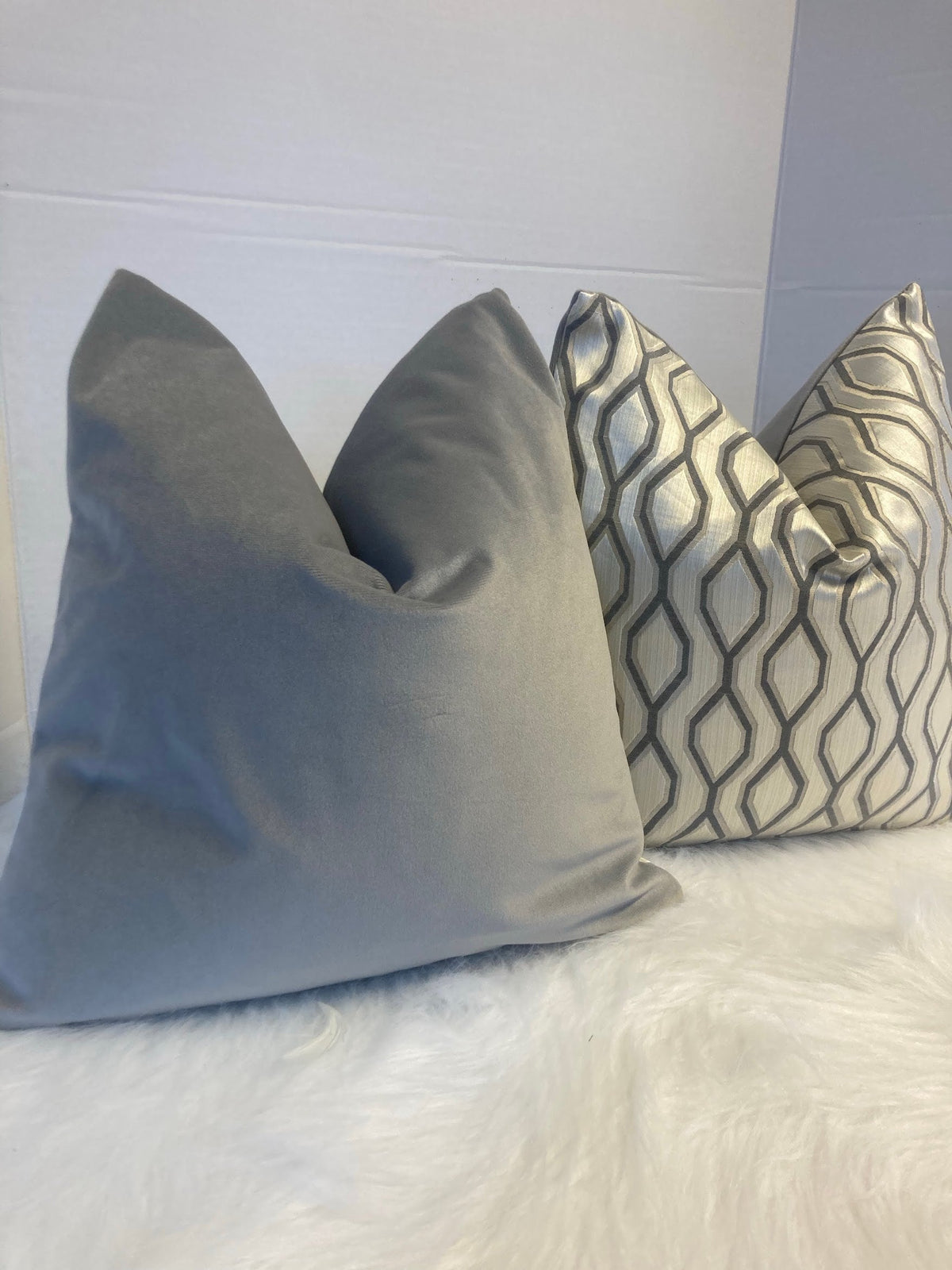 Prestigious textiles luxury silver diamond cushion covers - Cushions Galore