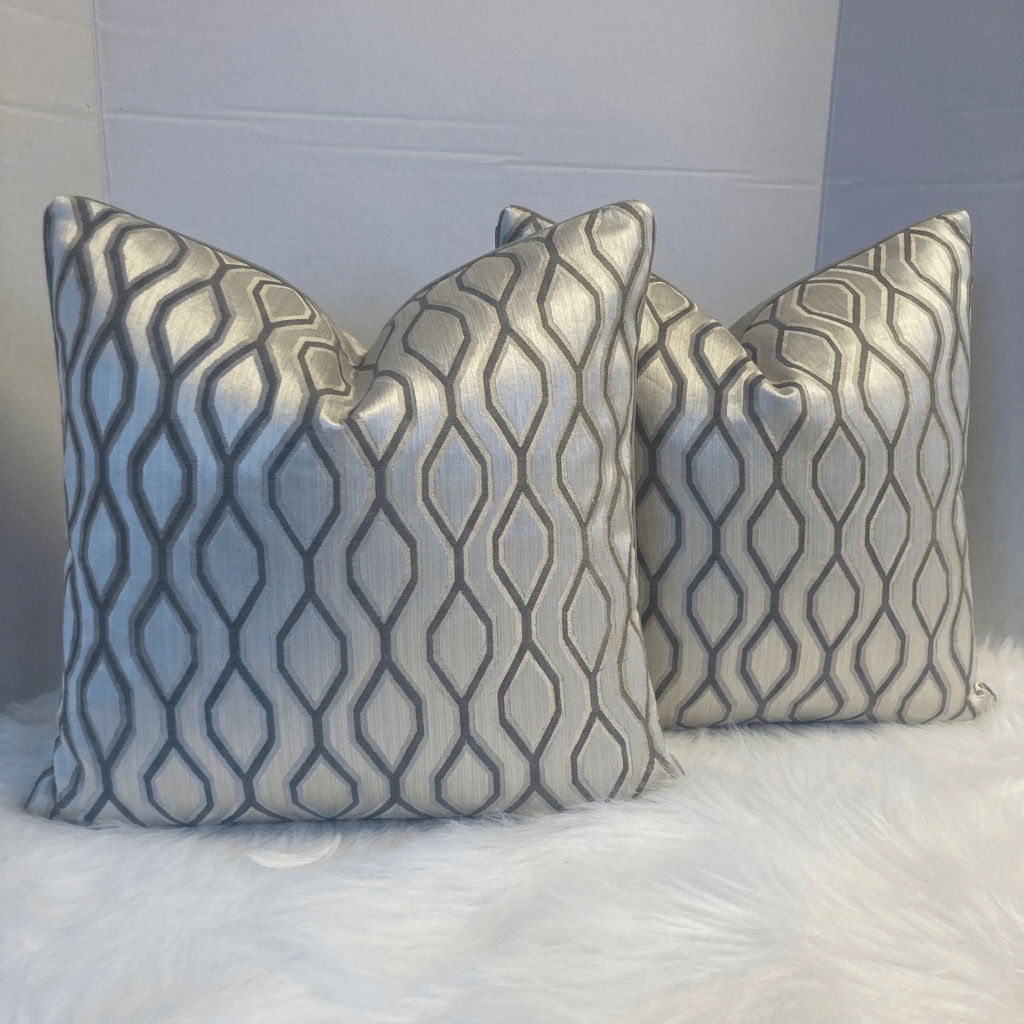 Prestigious textiles luxury silver diamond cushion covers - Cushions Galore