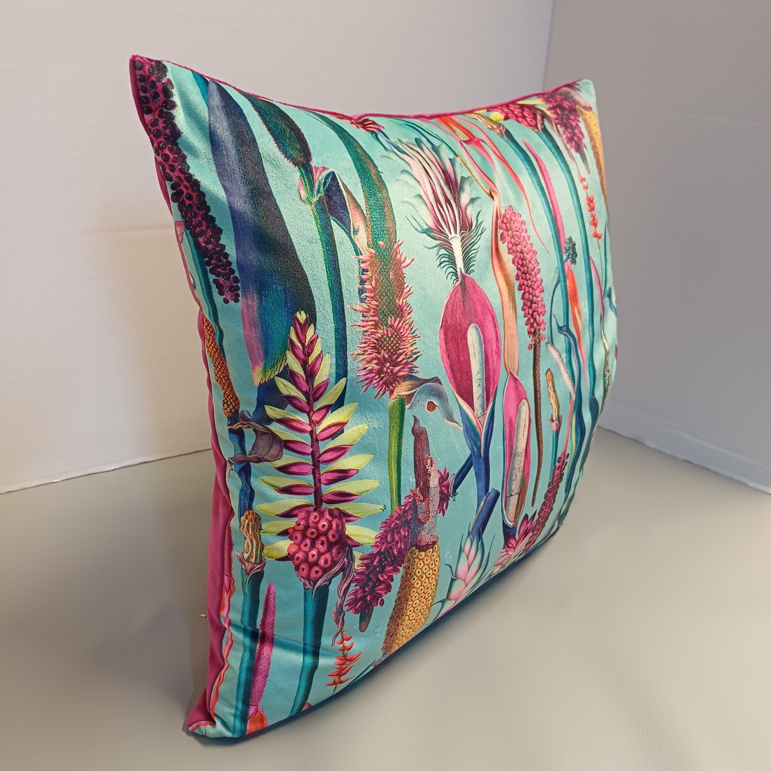 NEW IN | Botanical Lily Turquoise cushion cover