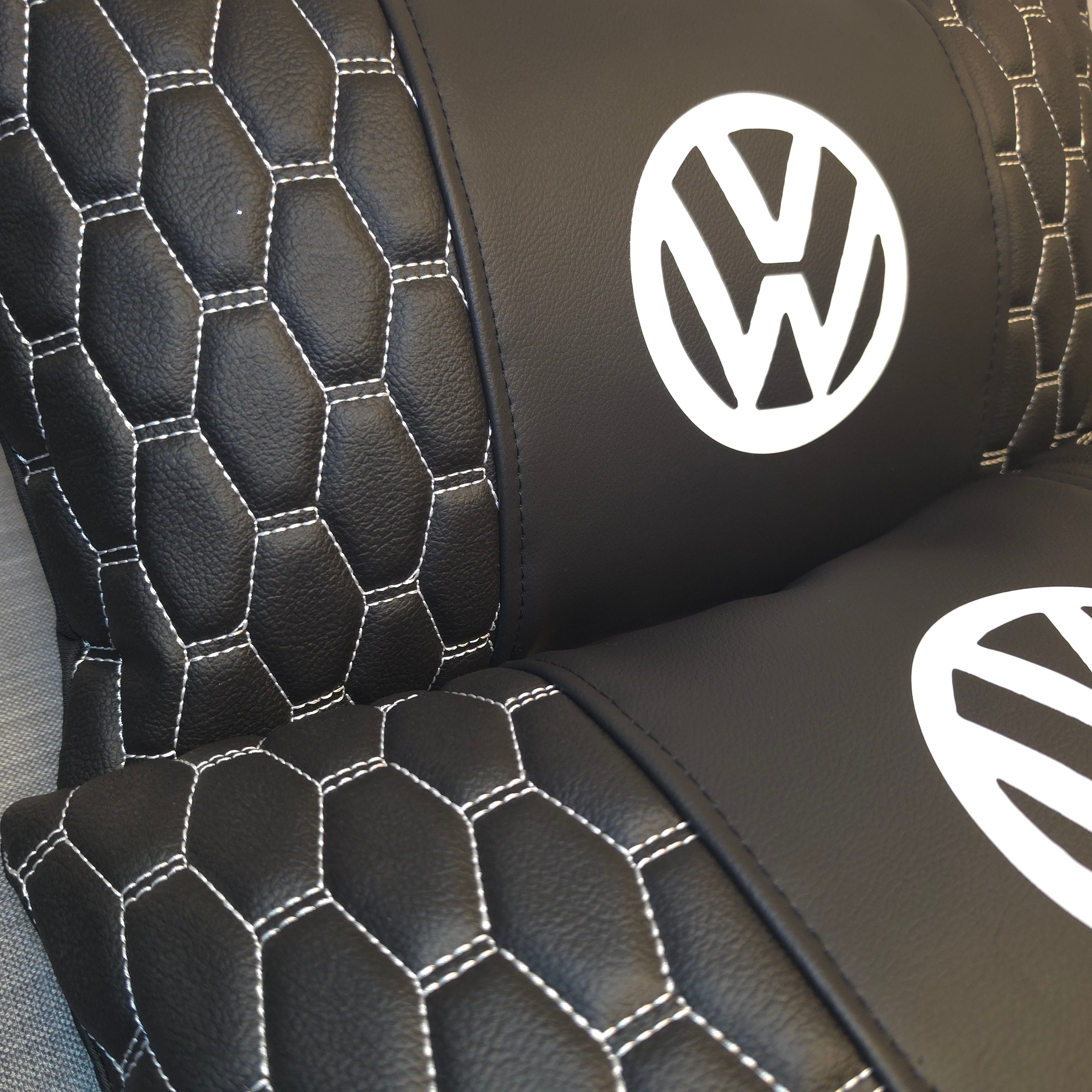 Luxury Black Campervan Cushion Cover with Logo