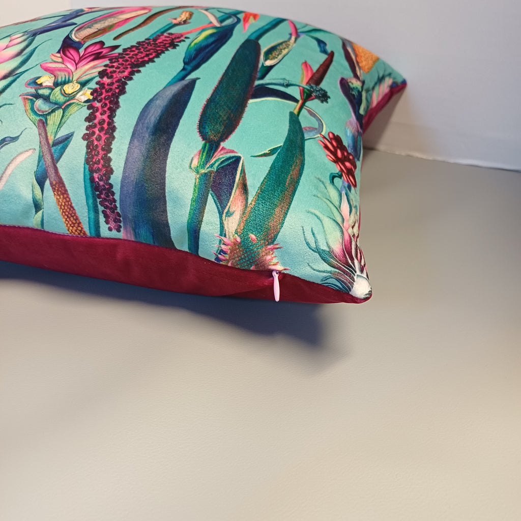 NEW IN | Botanical Lily Turquoise cushion cover
