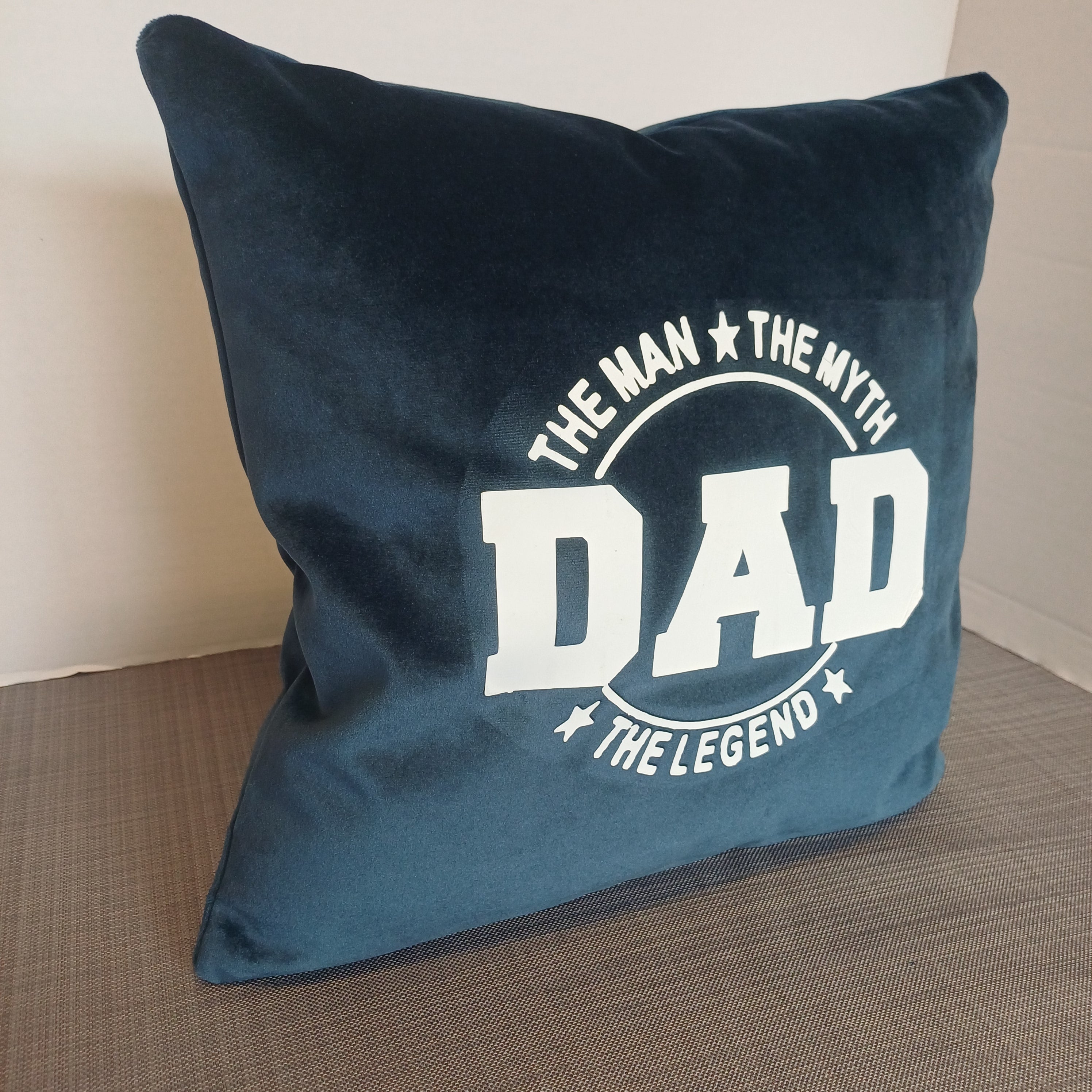 Fathers day Velvet cushion cover (The man The myth The Legend) Classic...
