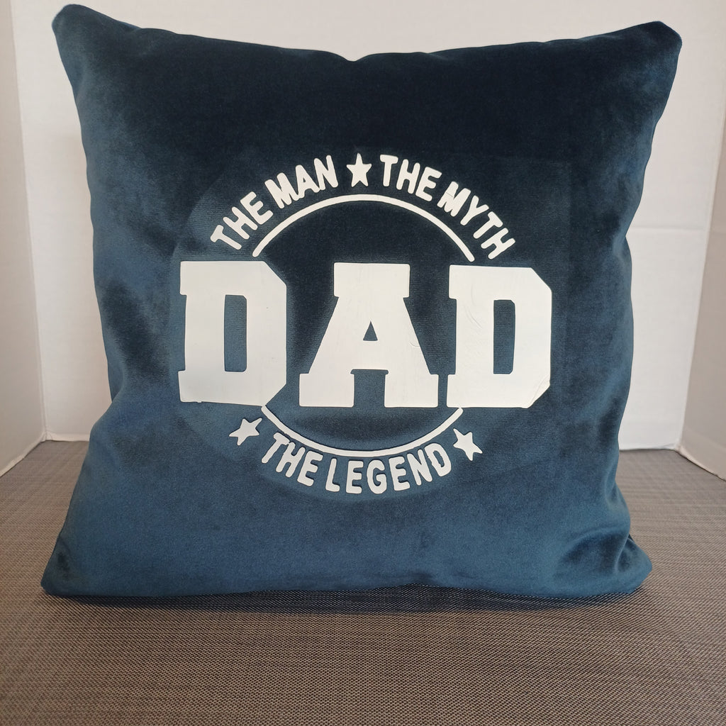 Fathers day Velvet cushion cover (The man The myth The Legend) Classic...