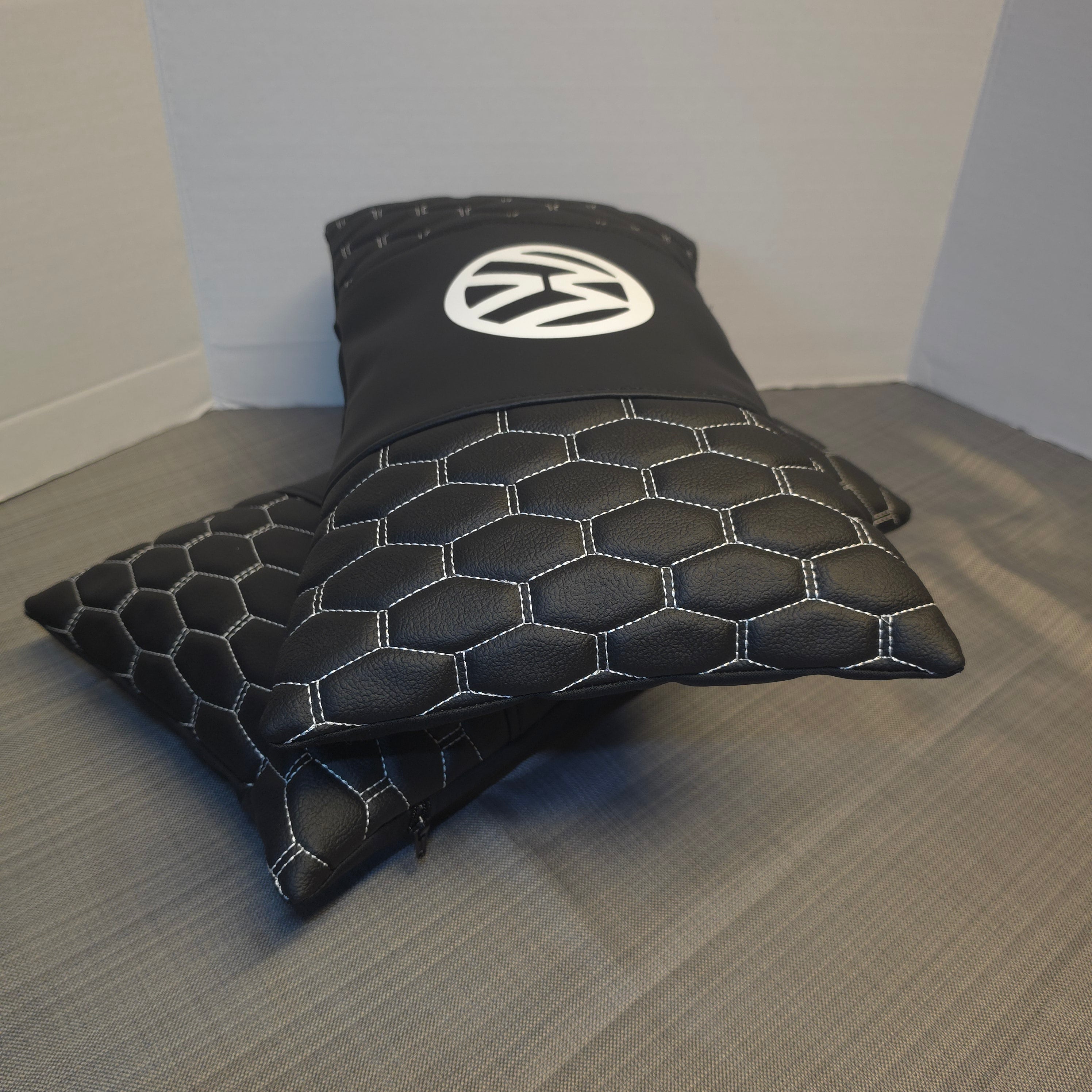 Luxury Black Campervan Cushion Cover with Logo