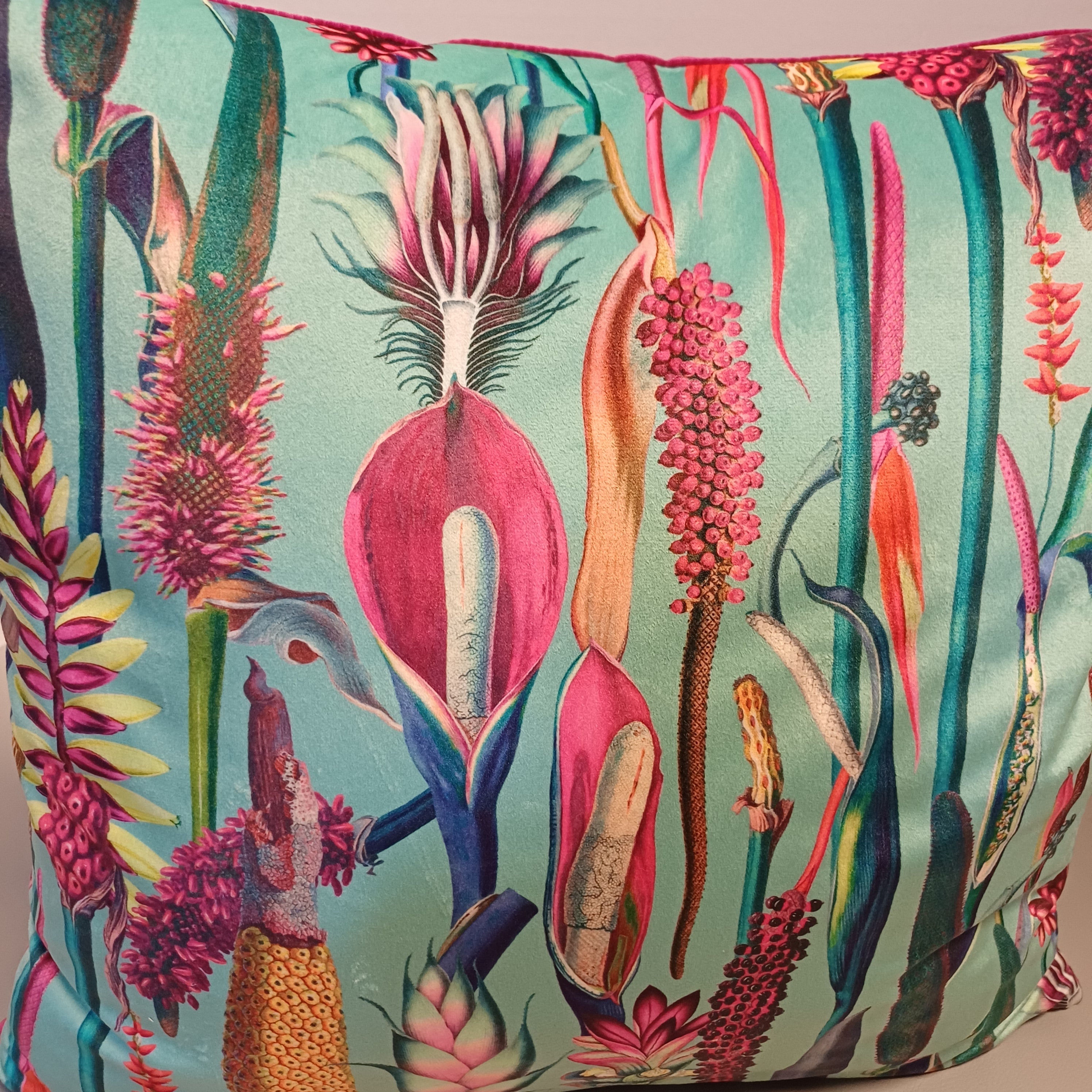 NEW IN | Botanical Lily Turquoise cushion cover