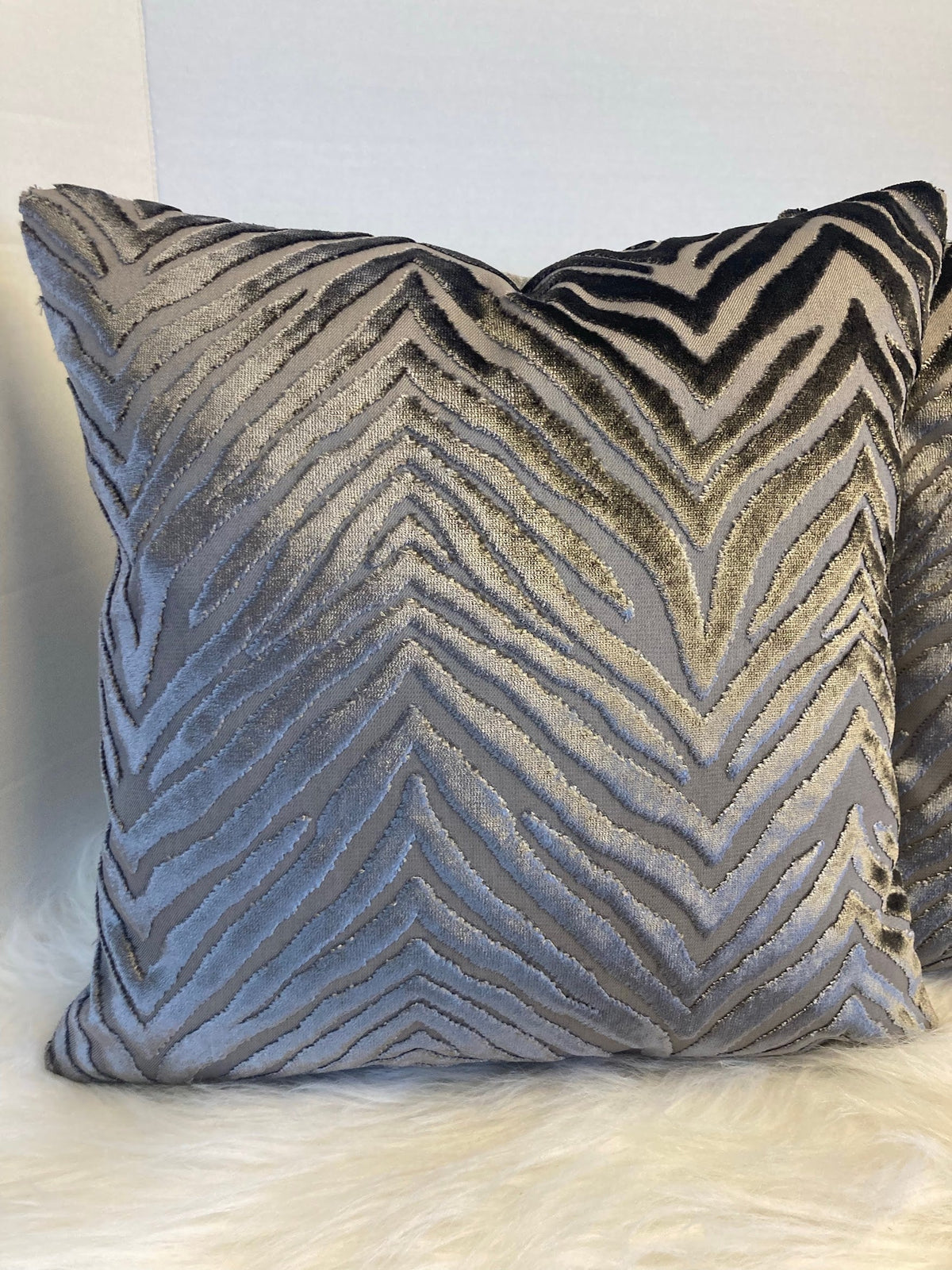 Silver/Grey Zebra Cushion Cover in Prestigious Textiles Fabric - Cushions Galore