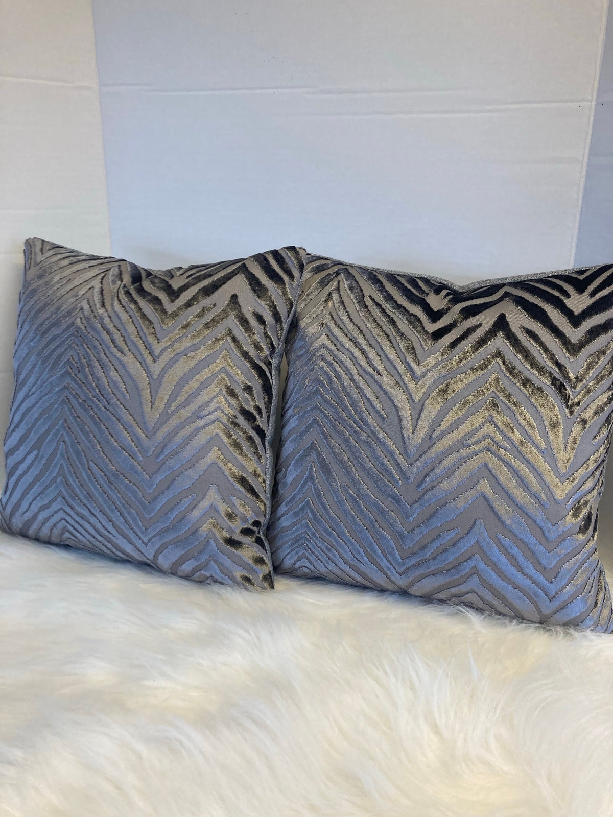 Silver/Grey Zebra Cushion Cover in Prestigious Textiles Fabric - Cushions Galore