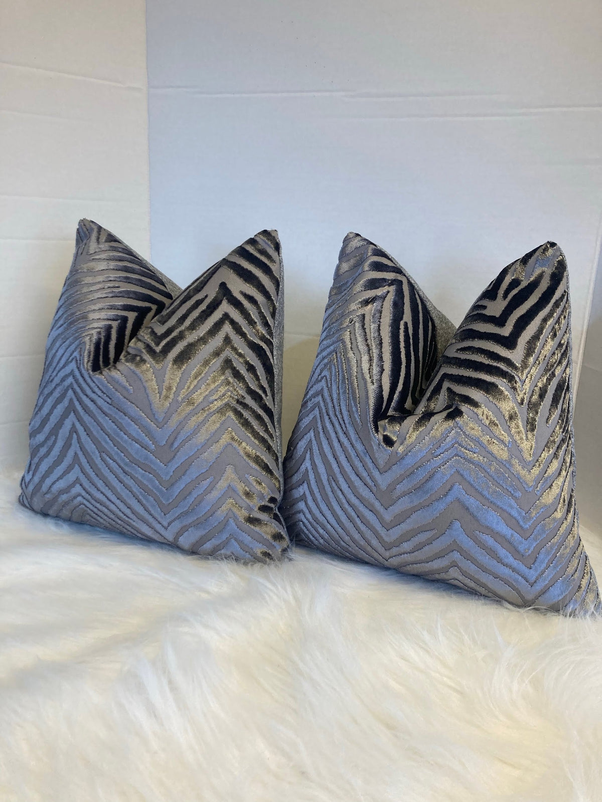 Silver/Grey Zebra Cushion Cover in Prestigious Textiles Fabric - Cushions Galore