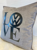 The Classic LOVE pop art Design Cushion Cover – Campervan 40cm X 40cm - Cushions Galore
